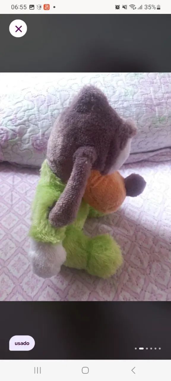 Pateta baby pelúcia  Disney  com chocalho.  - Foto 2