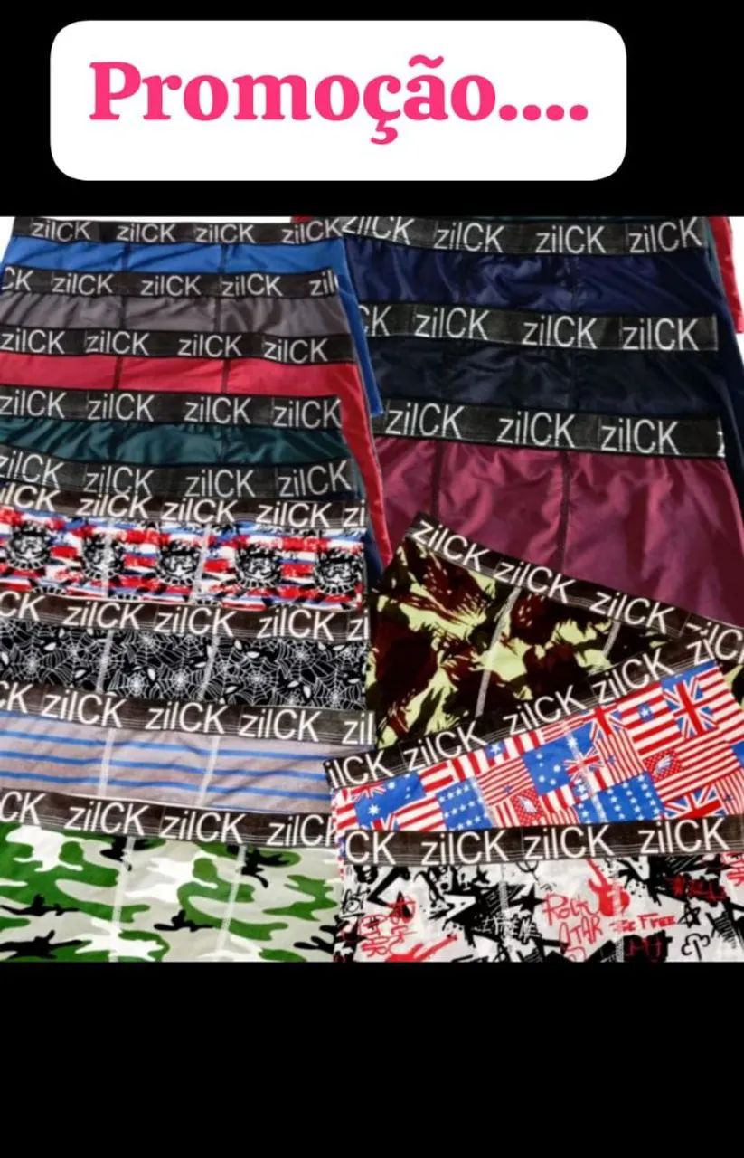 Cuecas Boxer ZILCK - Promoção! $6,99 Aproveite 