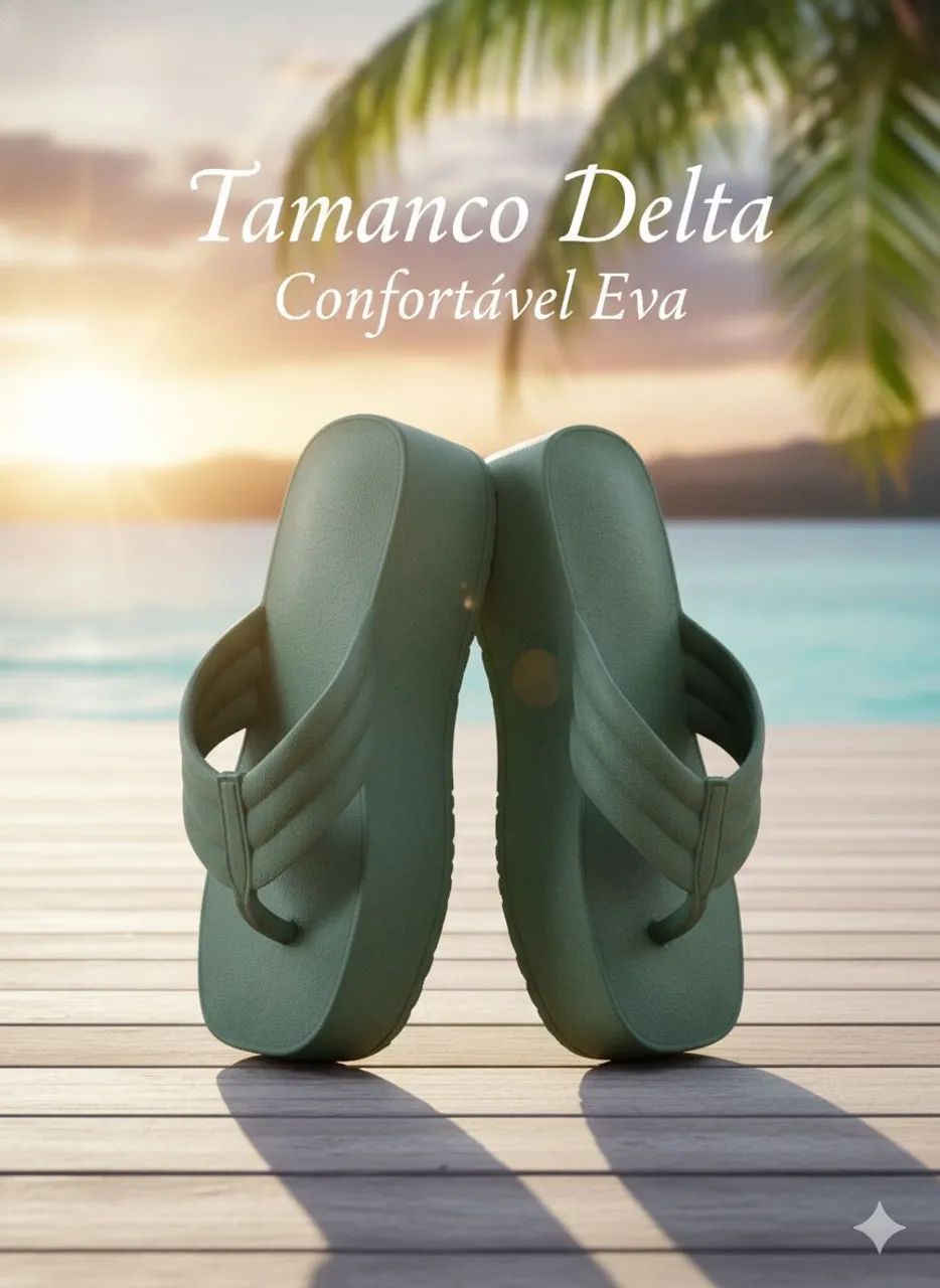 Chinelo Plataforma Verde Delta 