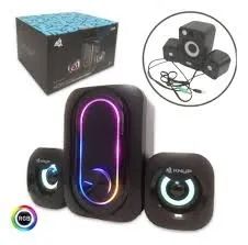 Caixa De Som 2.1 Caixinha Pc Gamer Computador Bluetooth Led - Foto 4
