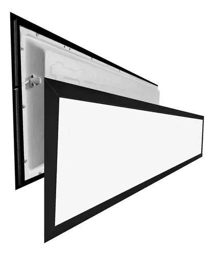 Painel Led Retangular Embutir 48w 32x122 6000k Preto