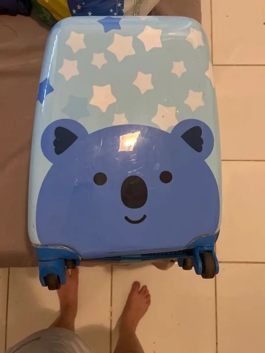 Mala de Viagem Infantil com Design de Urso