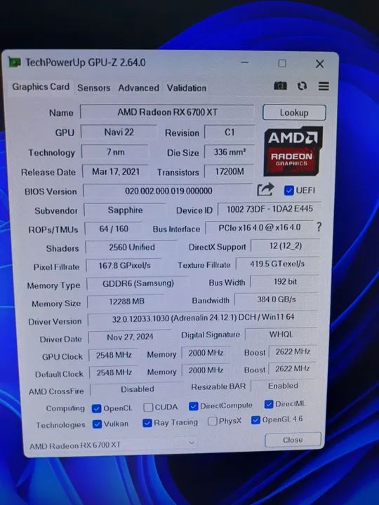 Placa de vídeo Radeon RX 6700 XT 12GB Sapphire Nitro+ - Foto 6