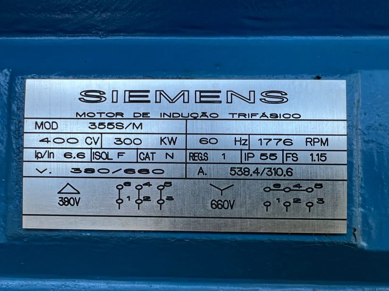 Motor 400cv elétrico Siemens p/ picador, triturador  - Foto 3