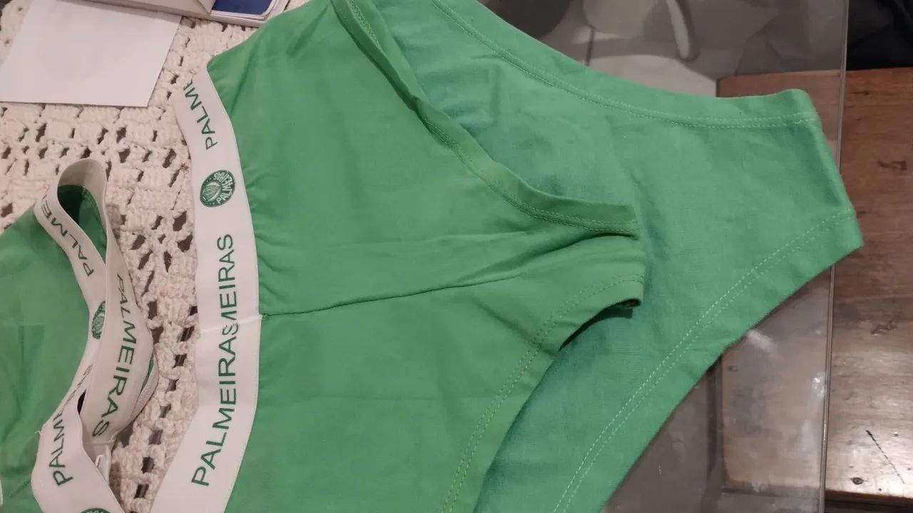 Conjunto Palmeiras: Top e Calcinhas LER ANÚNCIO  - Foto 4