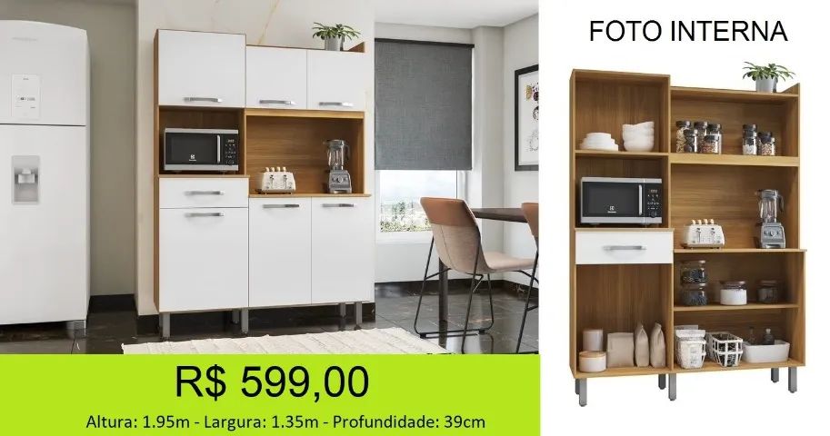 Kit de cozinha com amplo espaço