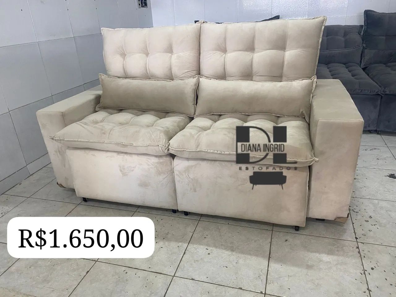 Sofá Retrátil e Reclinável 3 Lugares várias cores disponíveis  - Foto 3