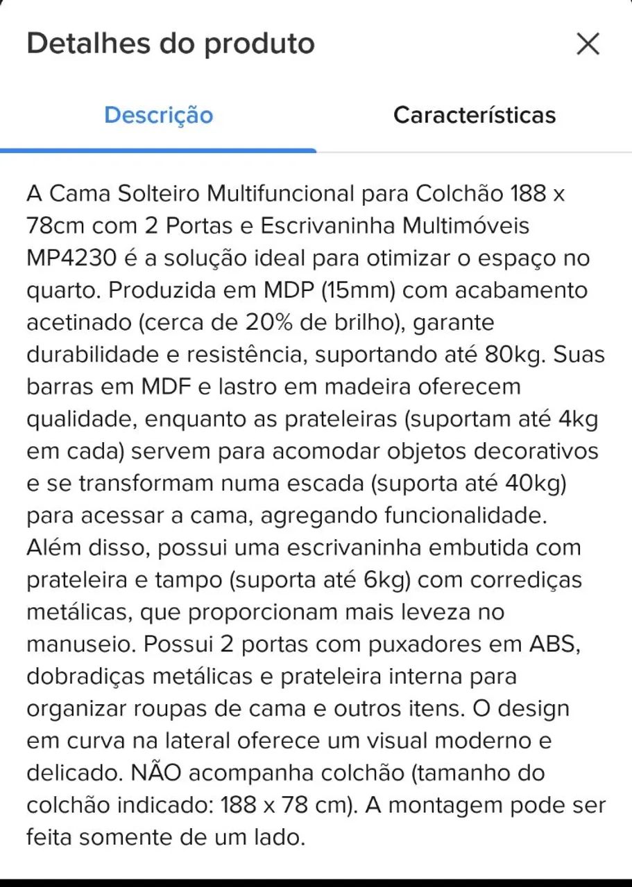 CAMA SOLTEIRO C/Escrivaninha e prateleiras - Foto 5