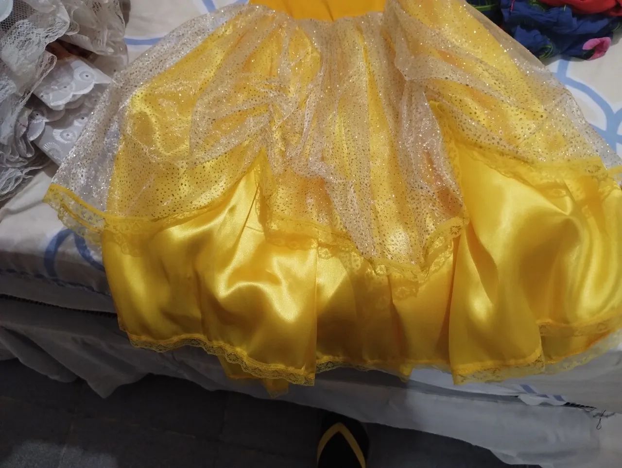 Vestido de Princesa Bela - Infantil - Foto 5