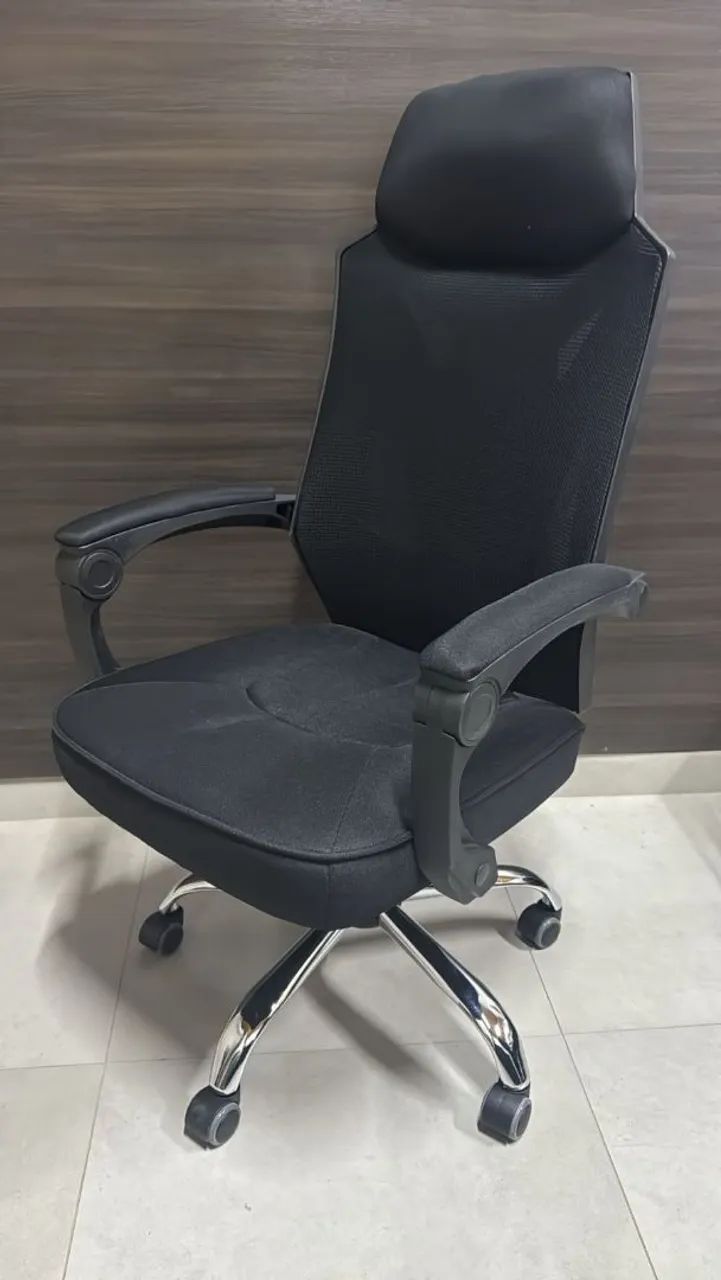 Cadeira Gamer Falcon Tela Base Cromada (Nova Direto da Fábrica) - Foto 4