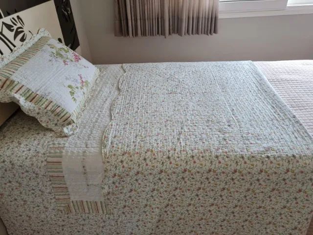 COBRE LEITO DE CASAL 3 PEÇAS 50% ALGODÃO E 50% POLIESTER, DUPLA FACE (2,20m x 2,40m FACE  - Foto 6