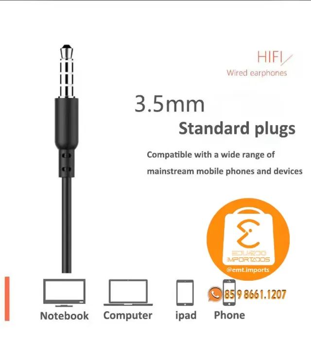Fones De Ouvido Com Fio com Microfone 3.5mm PC-FN876A - Foto 4