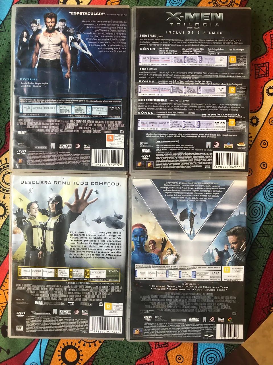 Lote DVDs Originais X-Men Marvel Wolverine - DVD, Blu-Ray e Vídeo