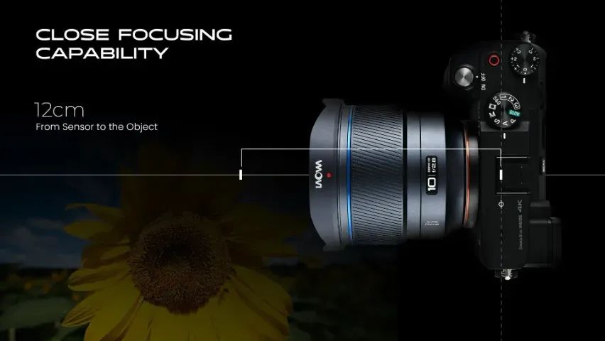 Lente Laowa 10mm f2.8 E-Mount (Sony) FE Full Frame AF Foco Automático ZERO Distorção - Foto 3