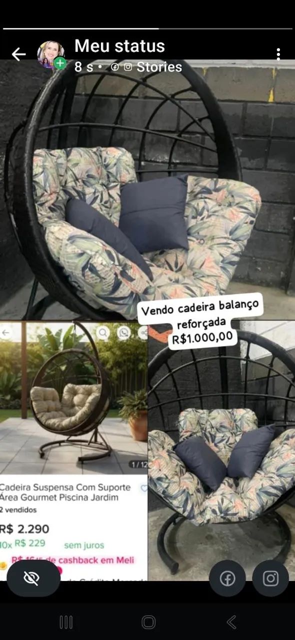 Cadeira Balanço suspenso  - Foto 3