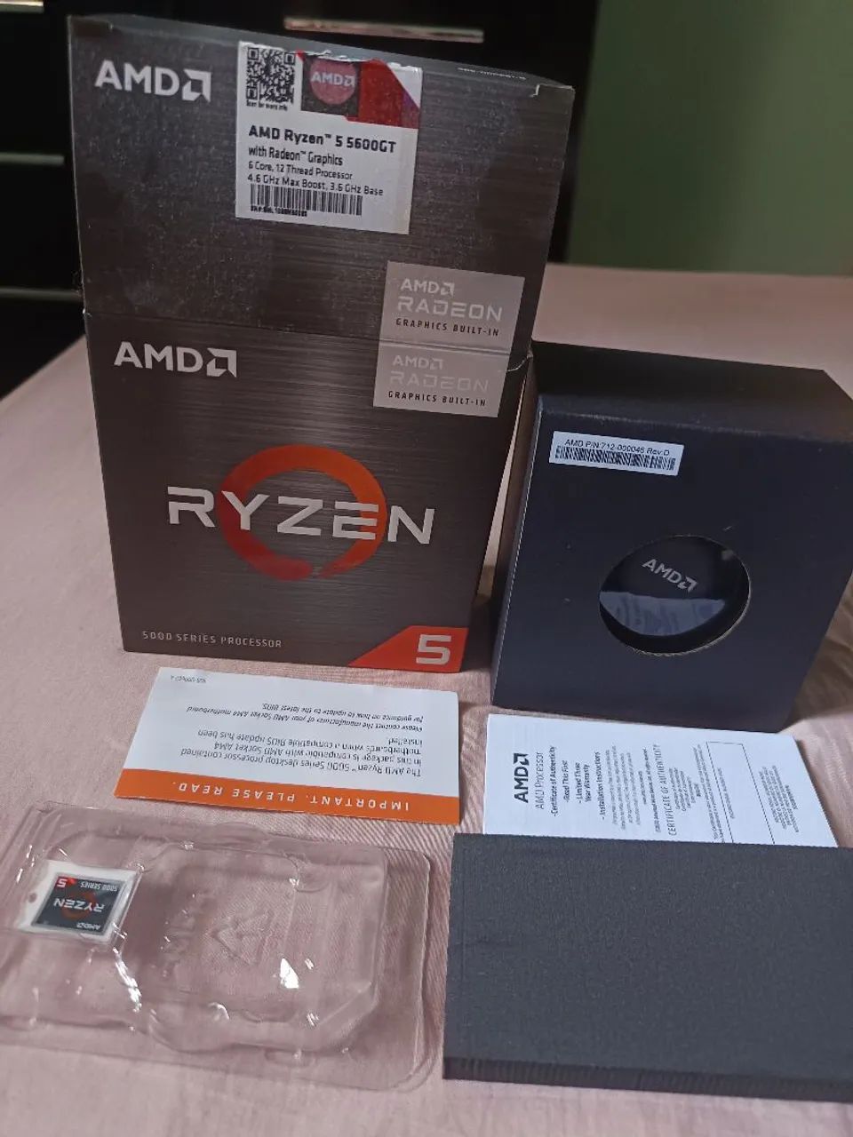 Caixa Box Ryzen 5600GT com Cooler AMD s/processador  - Foto 2