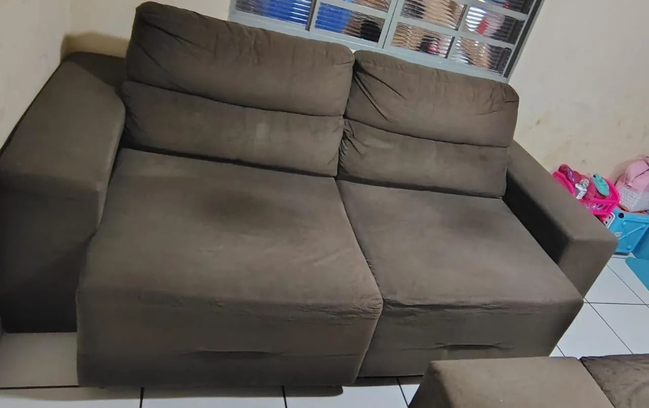 Sofá 4 lugares e 3 lugares retrátil 