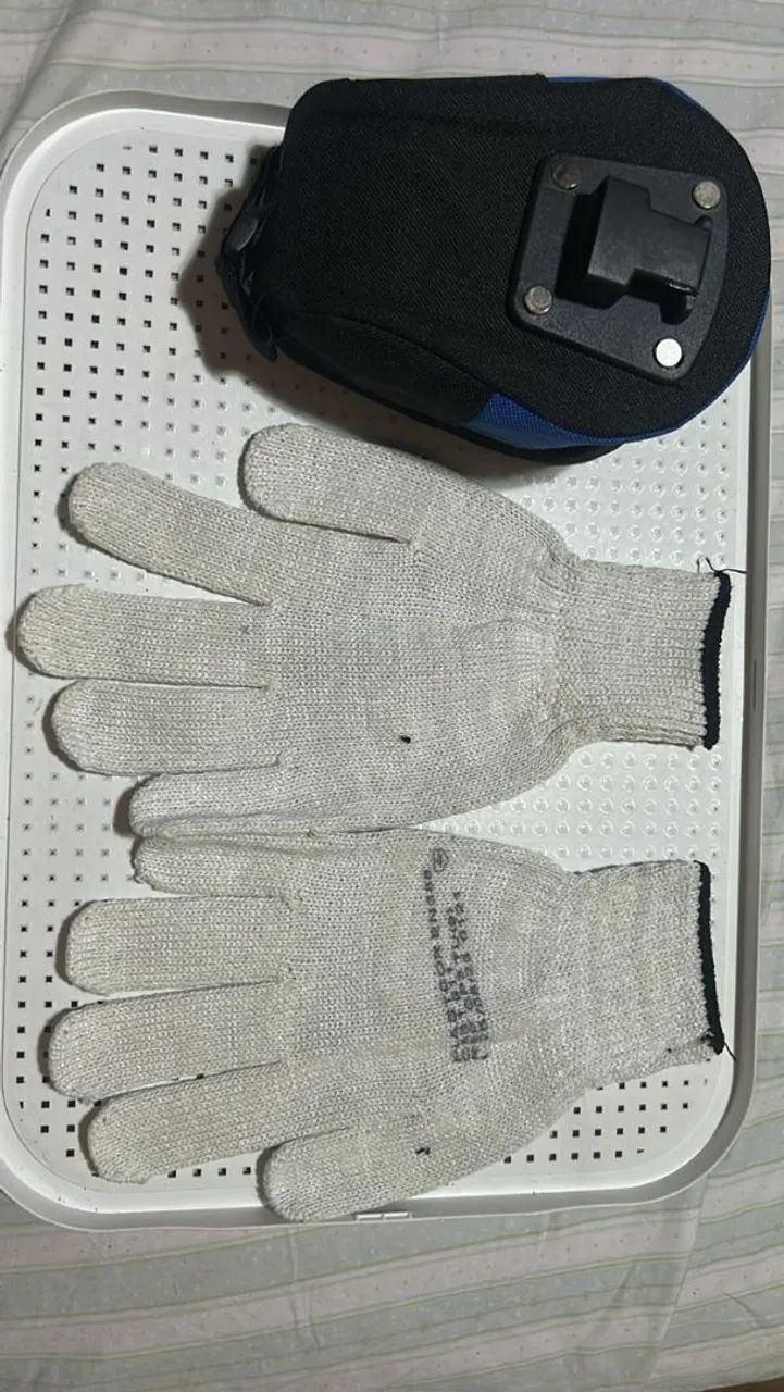 Kit luva e bolsa selim para bike  - Foto 2
