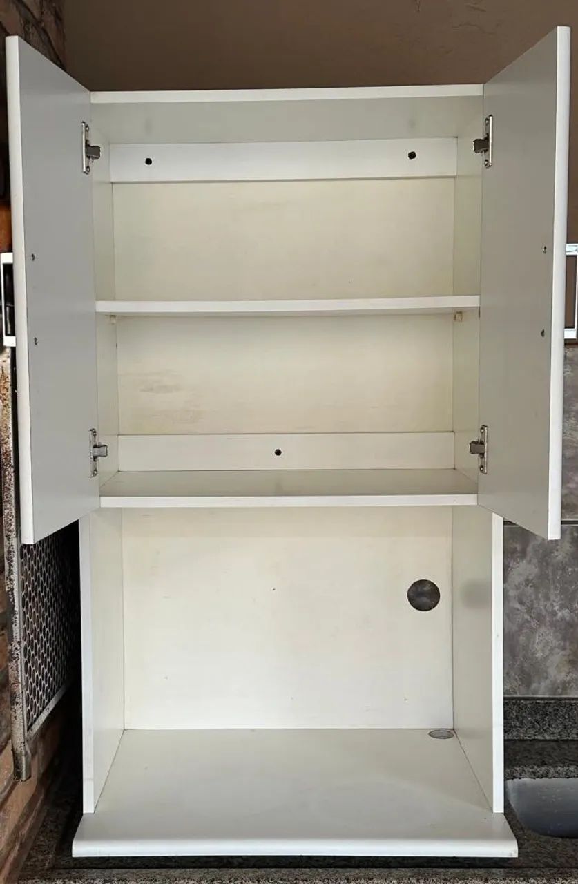 Armário de cozinha em MDF com suporte para microondas - Foto 2