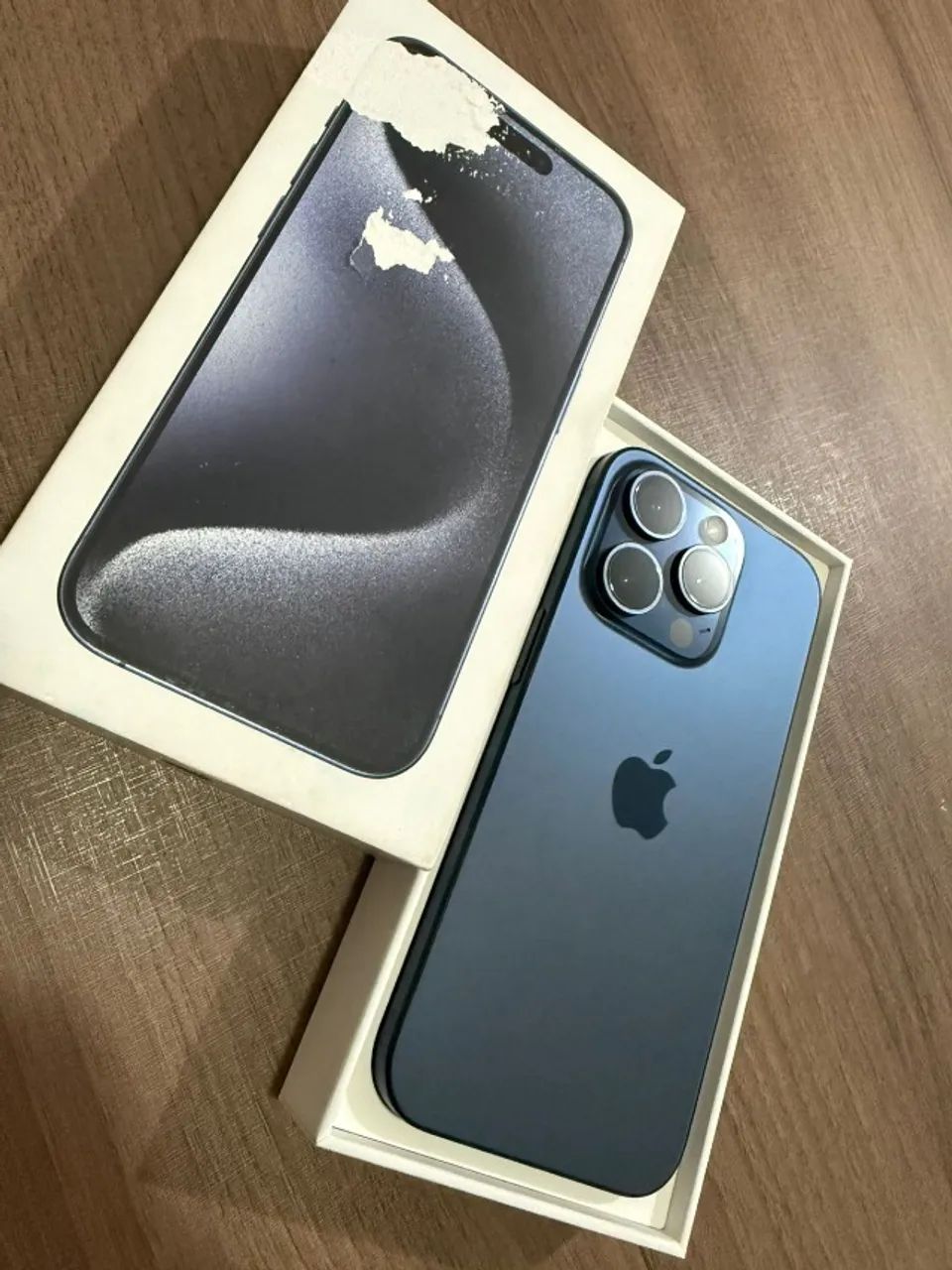 Iphone 15 Pro 5G 128gb Blue Titanium Semi Novo Intacto Completo