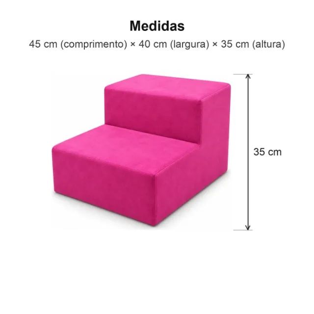 Escadinha Estofada 2 Degraus para Maca Estética Nova - Foto 4