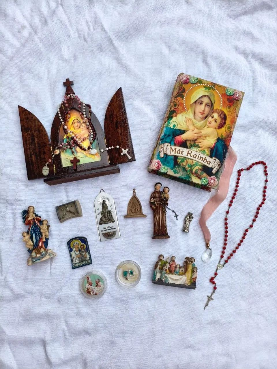 Lote Itens Religiosos Mãe Rainha 