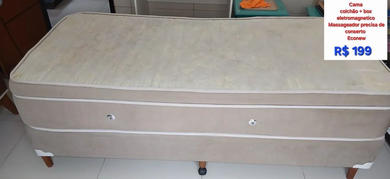 Cama com box solteiro Econew ótimo estado - Foto 2