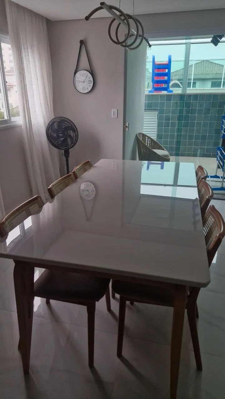 Tampo de mesa Off White - Foto 4