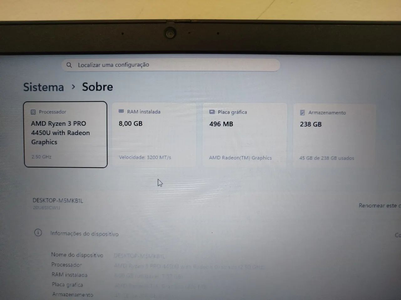 Lenovo ThinkPad L14 - Ryzen 3 PRO com 8GB de RAM e 256GB SSD ? Excelente estado - Foto 2