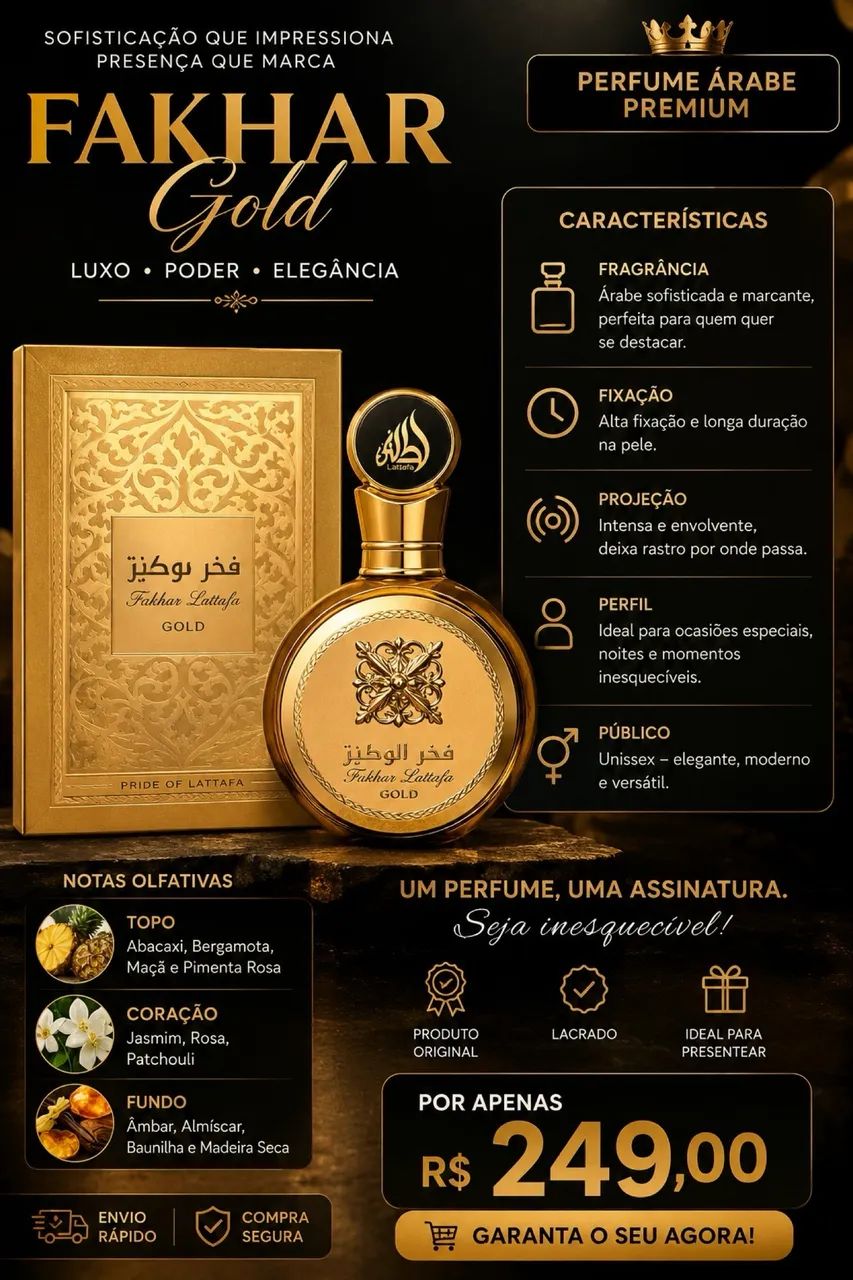 Perfume árabe fakhar Gold - Foto 2