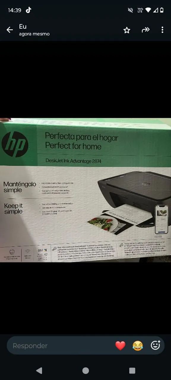 Impressora HP DeskJet 2874 - Foto 4