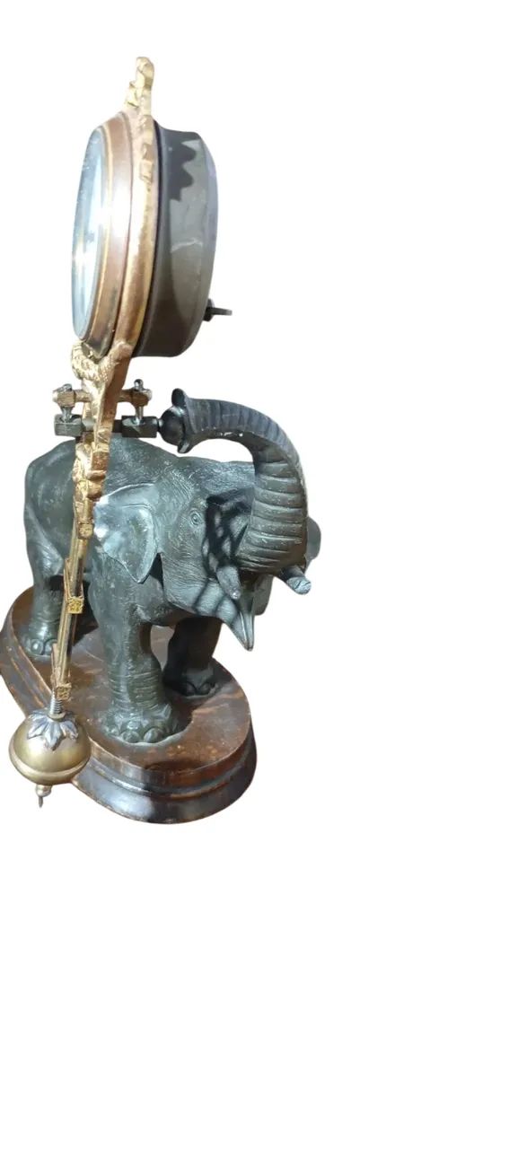 ANTIGO E RARO RELÓGIO JUNGHANS PENDULETE ELEFANTE - Foto 4