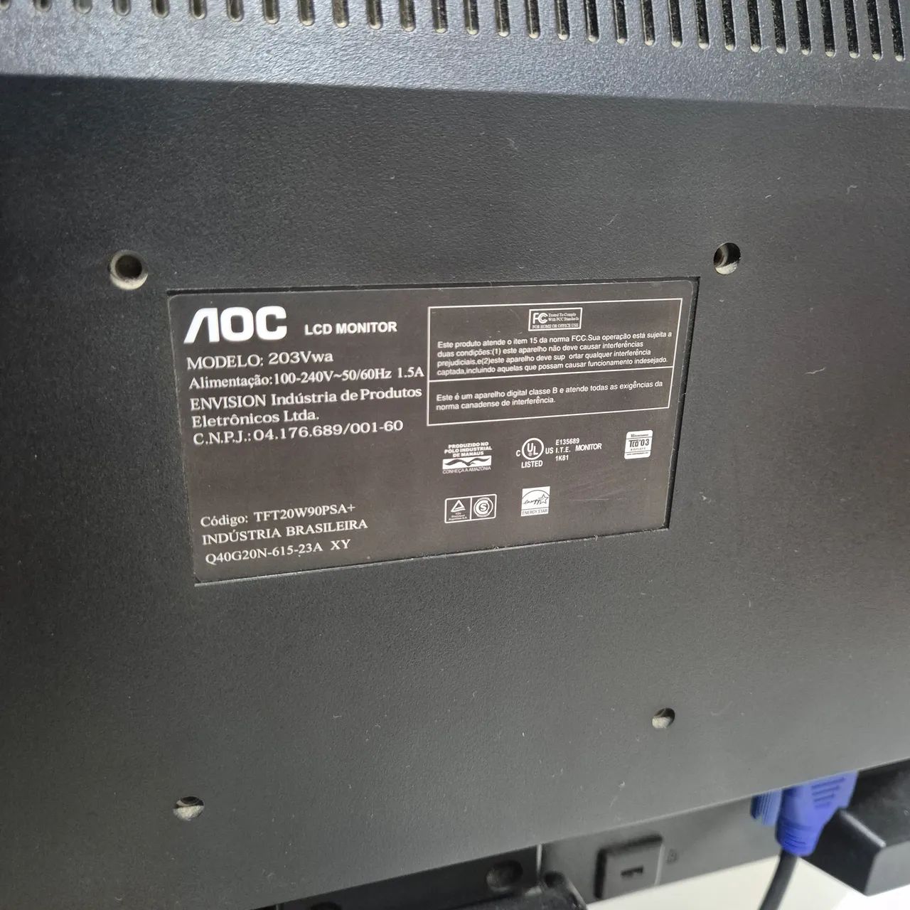 Monitor AOC 20 polegadas widescreem  - Foto 4