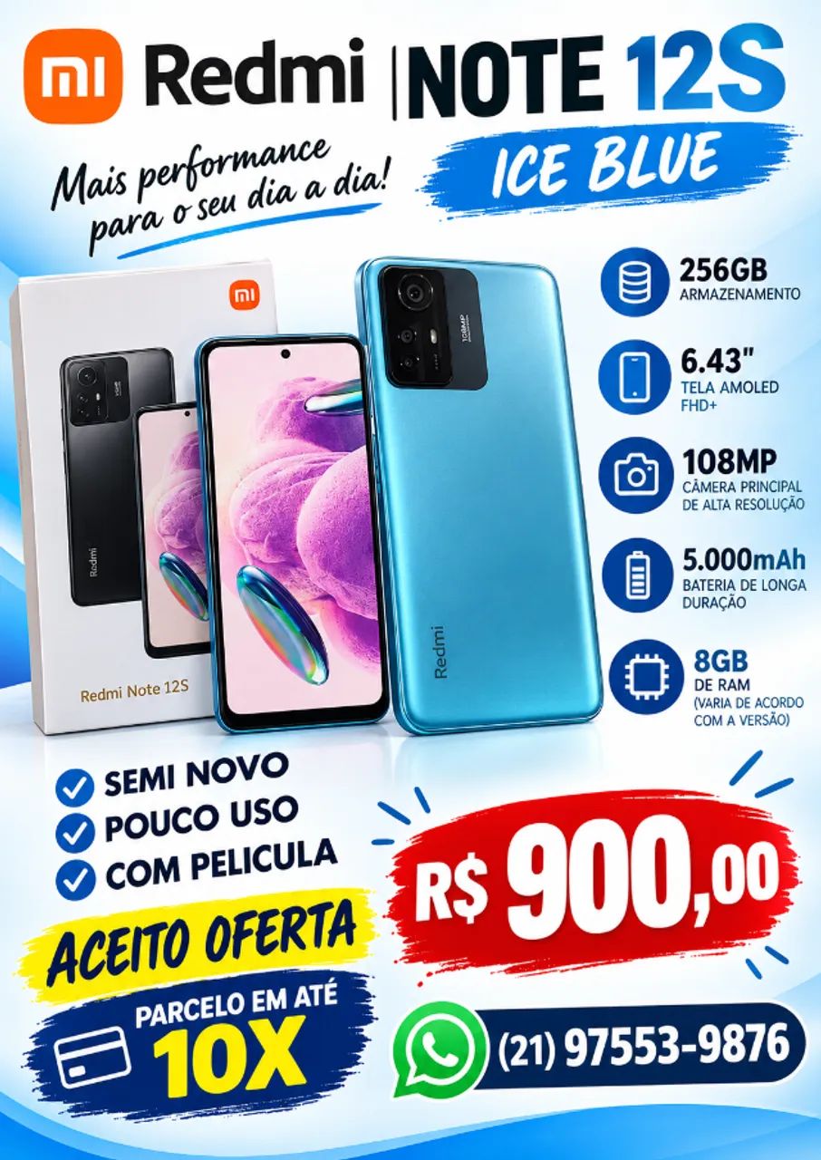 REDMI NOTE 12S ICE BLUE 256GB