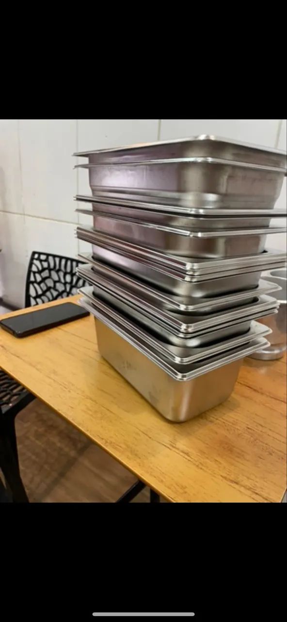 Cubas inox gastronomia kit com 9 cubas  - Foto 2