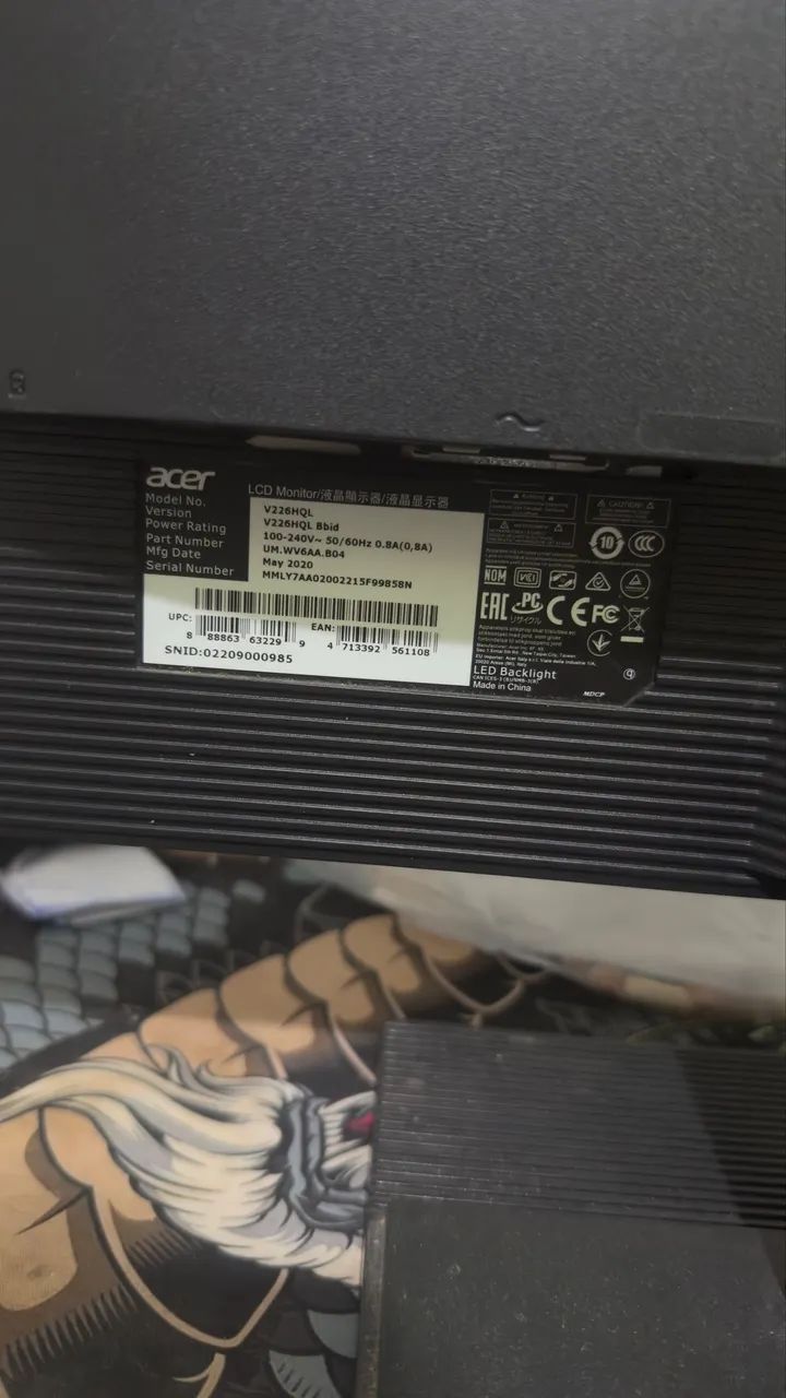 Monitor Acer V226HQL B funcionando perfeitamente (22 polegadas) - Foto 4