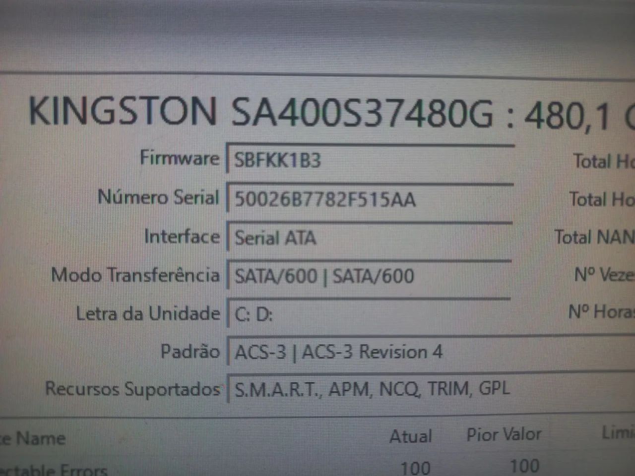 Vendo SSD KINGSTON 480GB PERFEITO - Foto 4