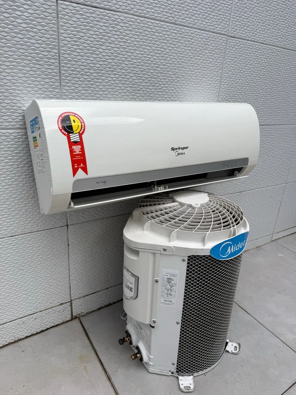 Ar-Condicionado Springer Midea 9.000 BTUs Quente/Frio 220v COMPLETO E ECONÔMICO!!