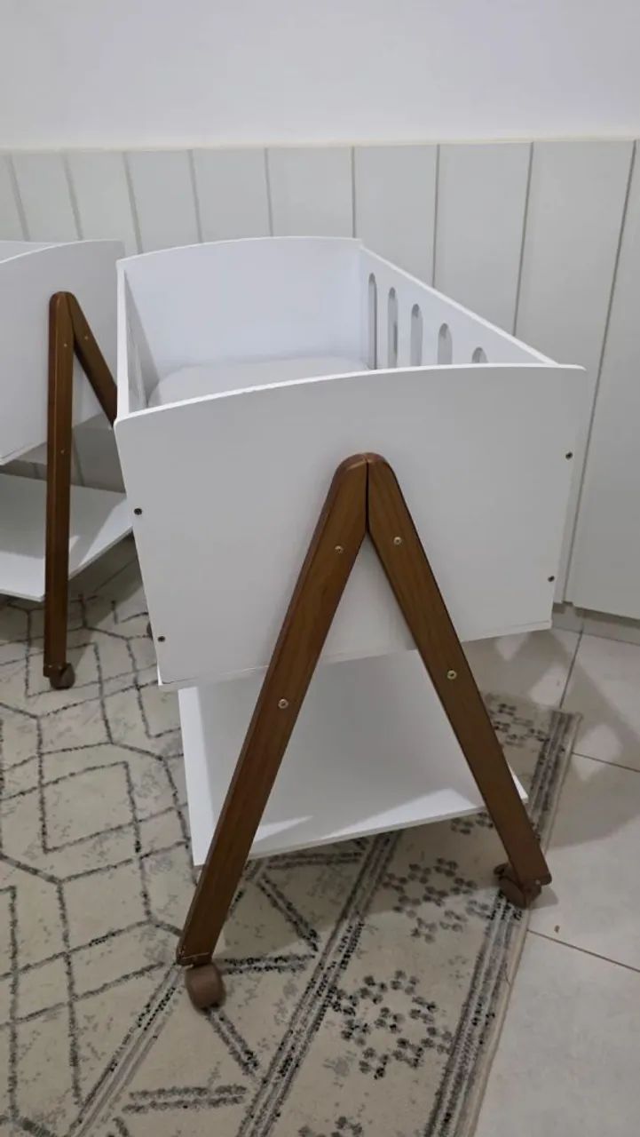 Berço infantil com uso versátil e multifuncional branco - Foto 5