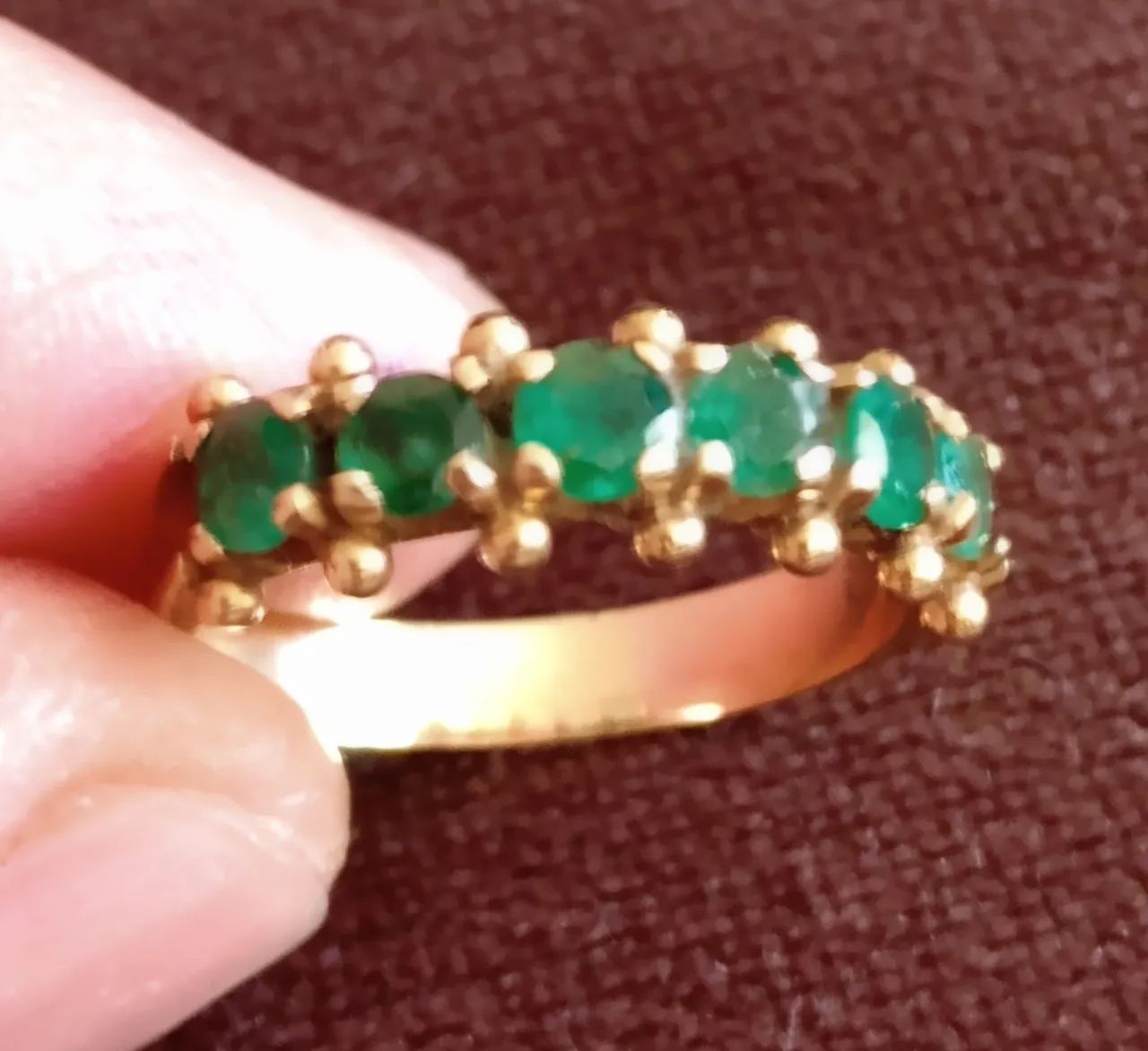 Anel de ouro 18k com esmeraldas - jóia de ouro 18k - Foto 2