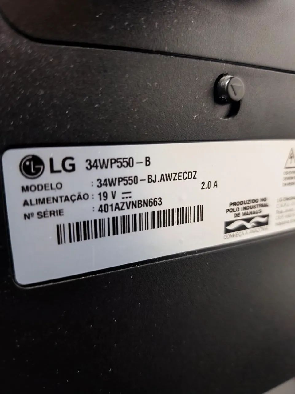 Monitor LG 34 polegadas - 34WP550417561961070612483