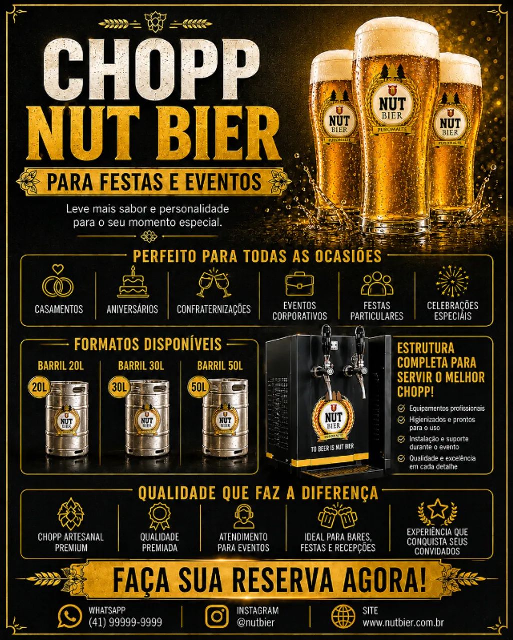 Chopp para festas e eventos