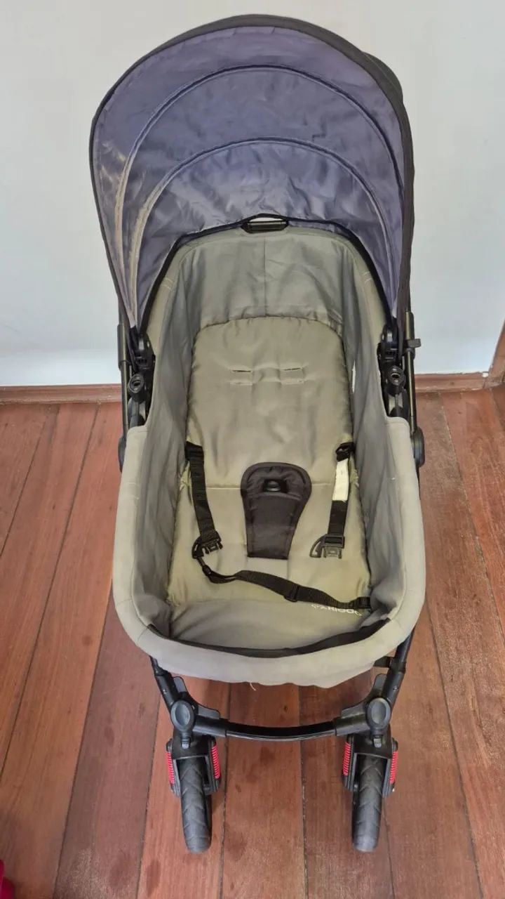 Carrinho De Bebê Kiddo Com Moisés E Bebê Conforto - Foto 3