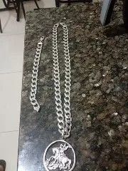 Cordão e pulseira de prata  - Foto 3