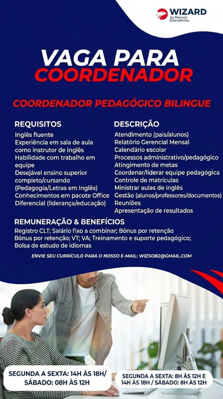Vaga para Coordenador 