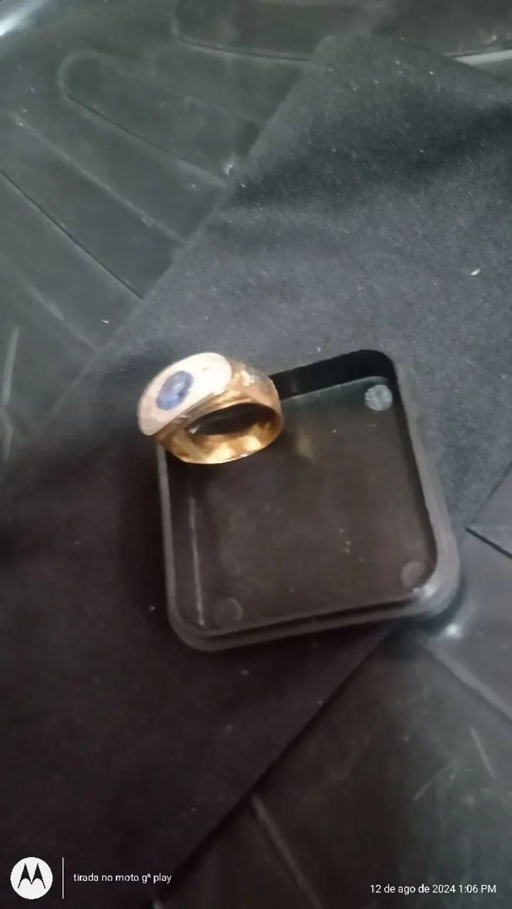 Anel formatura contabilidade ouro 18k e pedra preciosa  - Foto 3