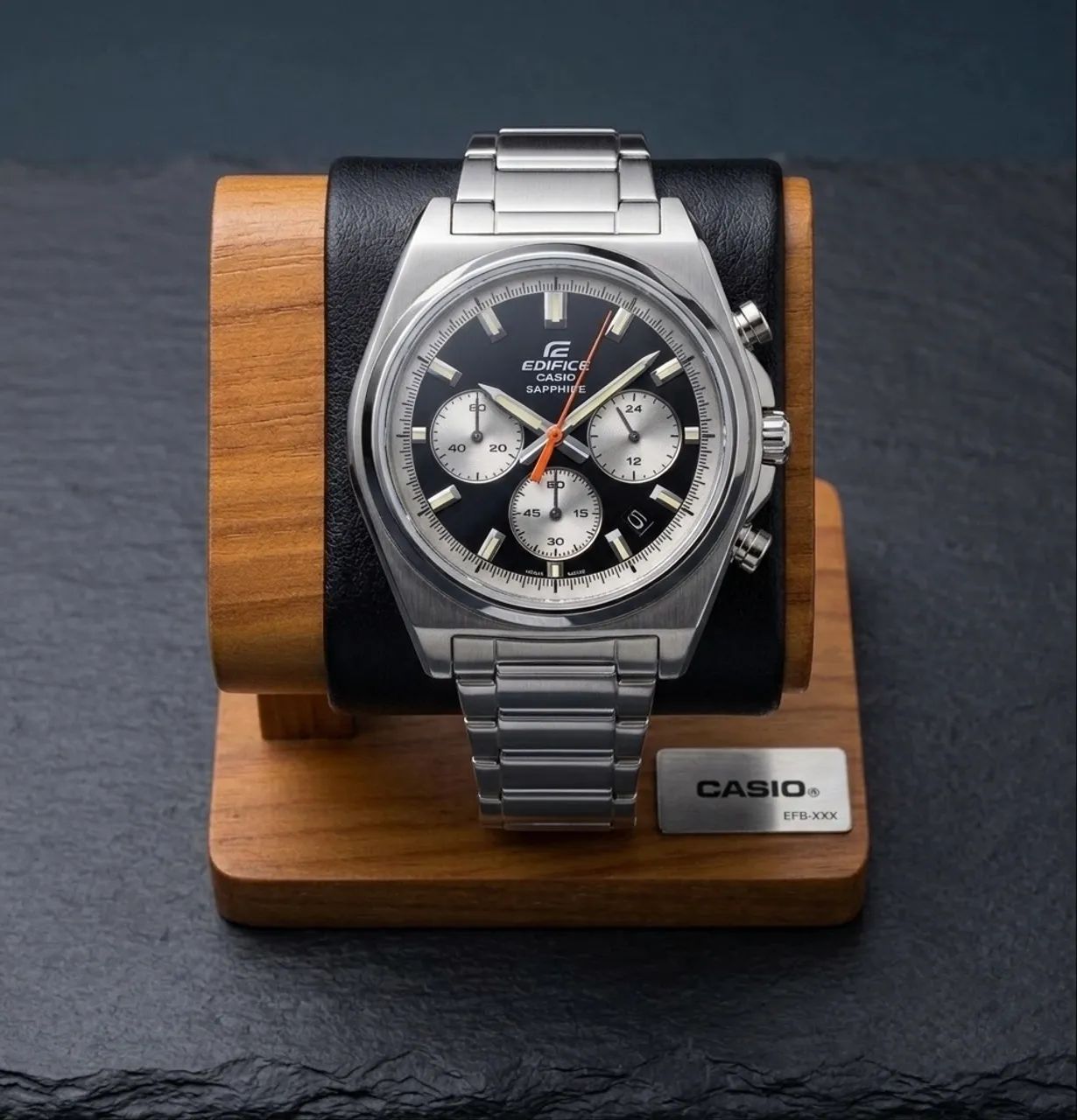 Relógio Casio Edifice Safira Preto Novo 