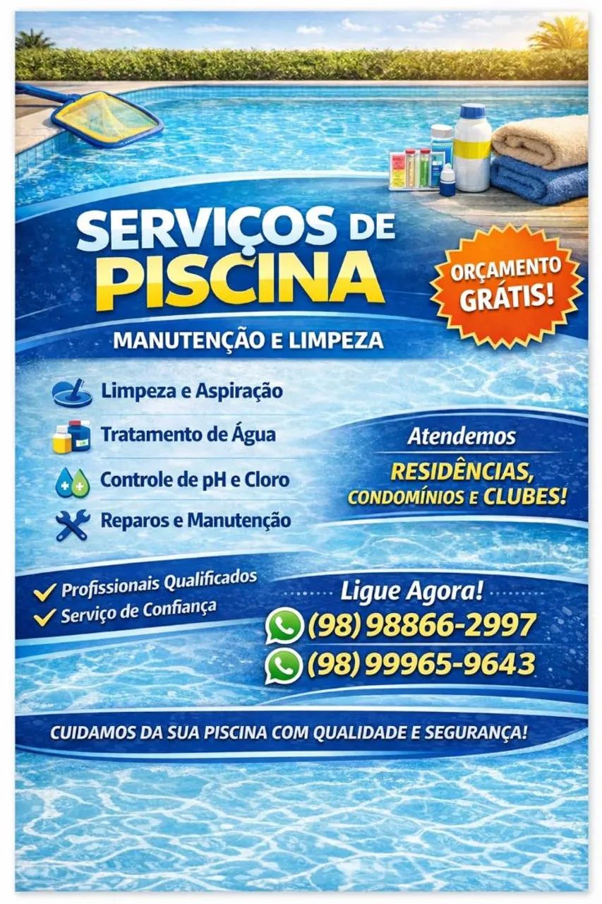 Limpeza de piscinas 