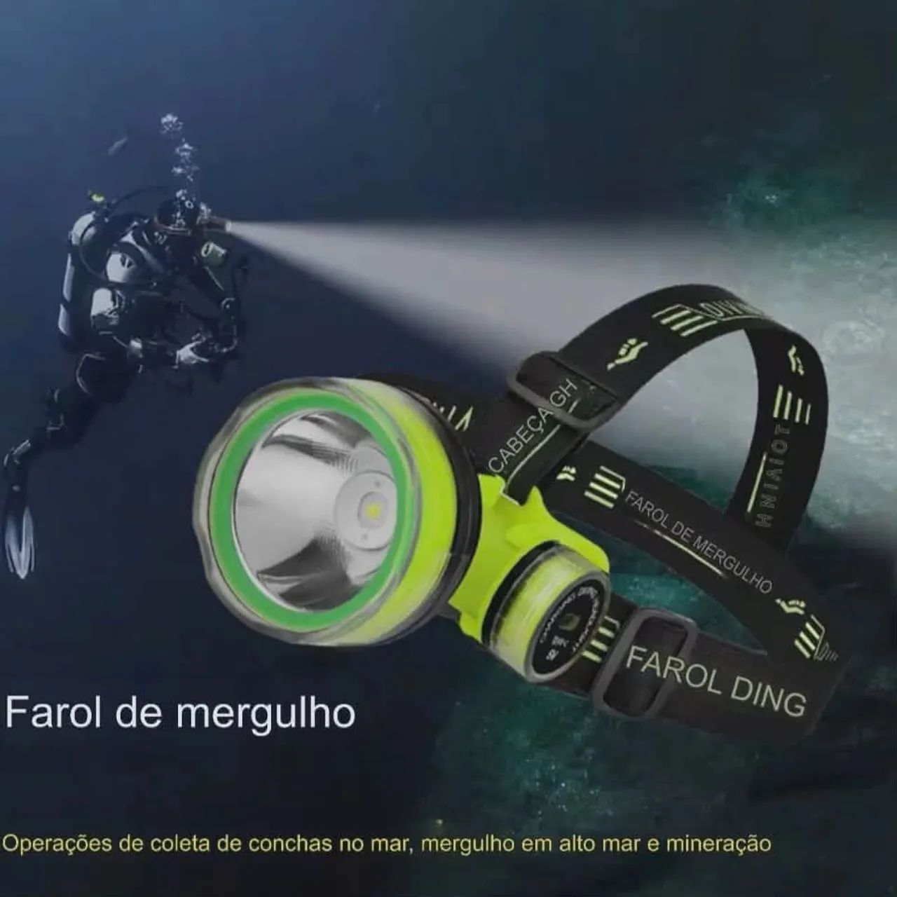 Lanterna aprova de água de cabeça  - Foto 4