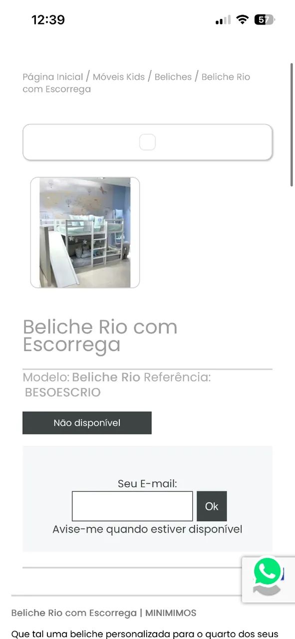 Beliche com escorrega Minimimos  - Foto 3